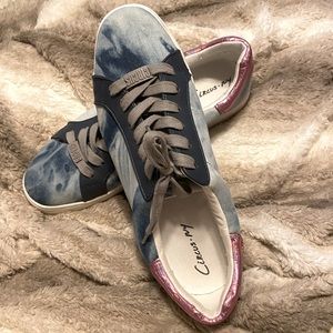 Circus by Sam Edelman Denim Tye Dyed Platform Sneakers size 11